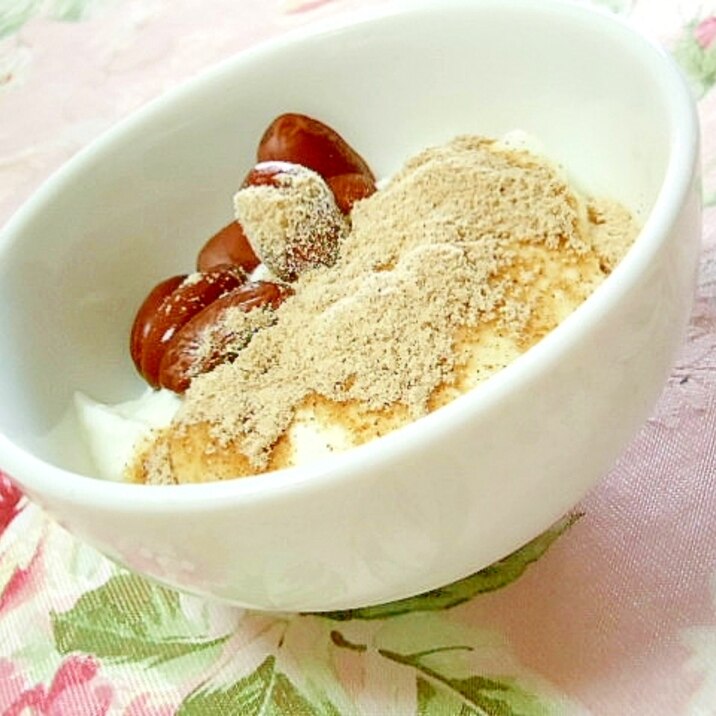 ❤金時豆とはったい粉の生姜ヨーグルト❤